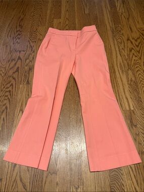 J. Crew Coral Boot-Cut Pants